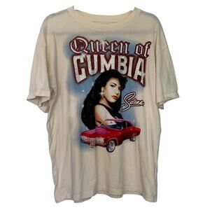 Selena Queen Of Cumbia Bling Lowrider Car Boyfriend Fit Graphic Tee Sz‎ M